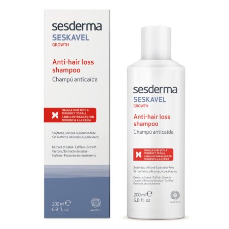 SESDERMA SESKAVEL PLAUKŲ SLINKIMĄ MAŽINANTIS ŠAMPŪNAS, 200 ML