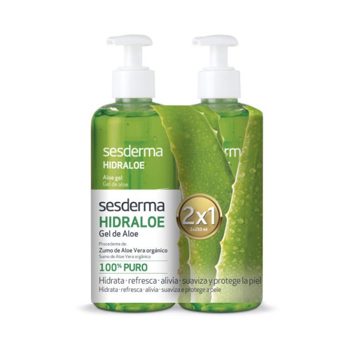 SESDERMA HIDRALOE ALOE GELIŲ RINKINYS (2 UŽ 1 KAINĄ)