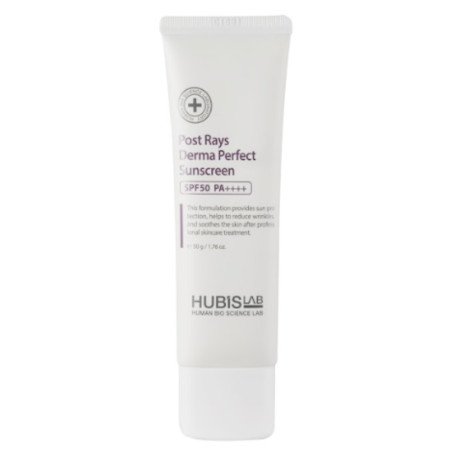 HUBISLAB POST RAYS DERMA PERFECT VEIDO KREMAS NUO SAULĖS SPF 50, 50 G
